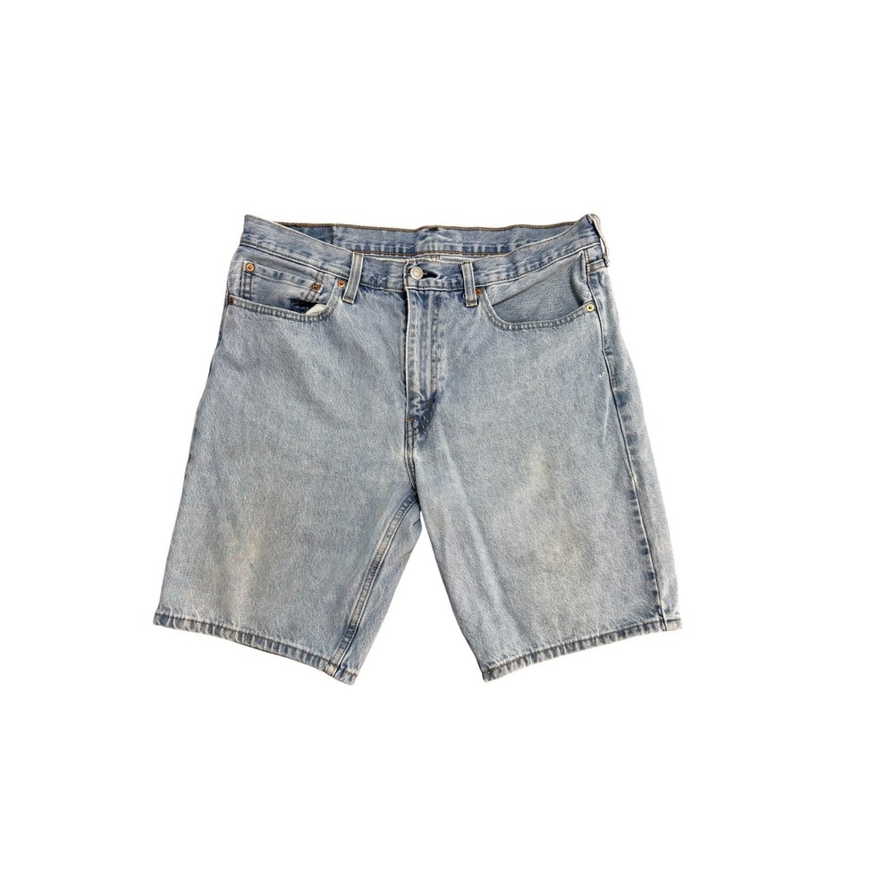 Levis 405‎ Shorts Mens 36 Light Wash Blue Denim Bermuda Casual PC9 39864-0042